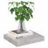 Betongraues schwebendes Wandregal Chan 23x23,5x3,8cm (MDF)