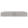 Betongraues schwebendes Wandregal Chan 23x23,5x3,8cm (MDF)