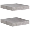 Betongraue schwebende Wandregale Chan 23x23,5x3,8cm (2 Stk. MDF)