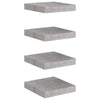Betongraue schwebende Wandregale Chan 23x23,5x3,8 cm (4 Stück MDF)