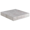 Betongraue schwebende Wandregale Chan 23x23,5x3,8 cm (4 Stück MDF)