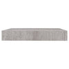 Betongraue schwebende Wandregale Chan 23x23,5x3,8 cm (4 Stück MDF)