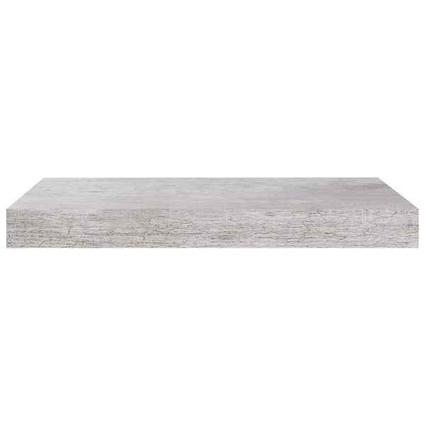 Betongraues schwebendes Wandregal Chan 40x23x3,8cm (MDF)
