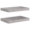 Betongraue schwebende Wandregale Chan 40x23x3,8cm (2 Stück MDF)