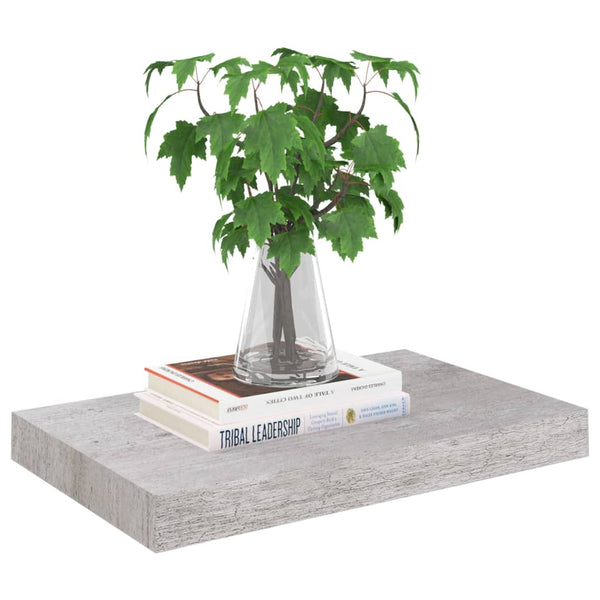 Betongraue schwebende Wandregale Chan 40x23x3,8cm (2 Stück MDF)