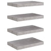 Betongraue schwebende Wandregale Chan 40x23x3,8cm (4 Stück MDF)