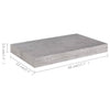 Betongraue schwebende Wandregale Chan 40x23x3,8cm (4 Stück MDF)