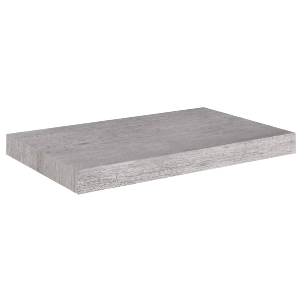 Betongraues schwebendes Wandregal Chan 50x23x3,8cm (MDF)