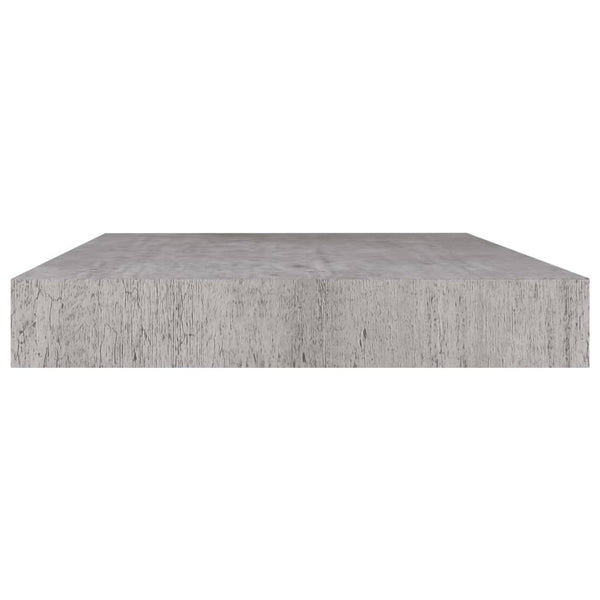 Betongraues schwebendes Wandregal Chan 50x23x3,8cm (MDF)