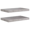 Betongraue schwebende Wandregale Chan 50x23x3,8cm (2 Stück MDF)