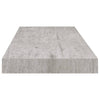 Betongraues schwebendes Wandregal Chan 60x23,5x3,8cm (MDF)
