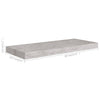 Betongraues schwebendes Wandregal Chan 60x23,5x3,8cm (MDF)