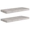 Betongraue schwebende Wandregale Chan 60x23,5x3,8cm (2 Stück MDF)