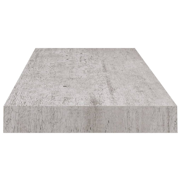Betongraue schwebende Wandregale Chan 60x23,5x3,8cm (2 Stück MDF)