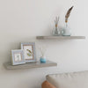 Betongraue schwebende Wandregale Chan 60x23,5x3,8cm (2 Stück MDF)