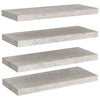 Betongraue schwebende Wandregale Chan 60x23,5x3,8cm (4 Stück MDF)