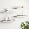 Betongraue schwebende Wandregale Chan 60x23,5x3,8cm (4 Stück MDF)