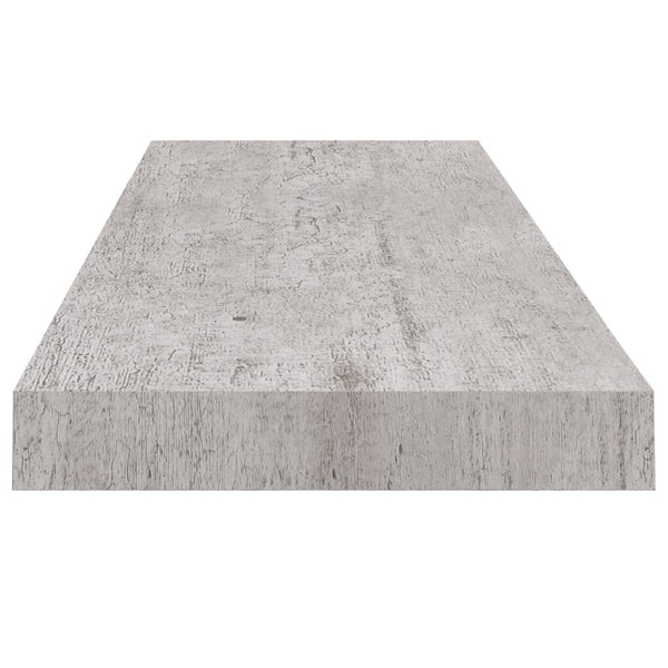 Betongraue schwebende Wandregale Chan 80x23,5x3,8cm (4 Stück MDF)