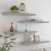 Betongraue schwebende Wandregale Chan 80x23,5x3,8cm (4 Stück MDF)