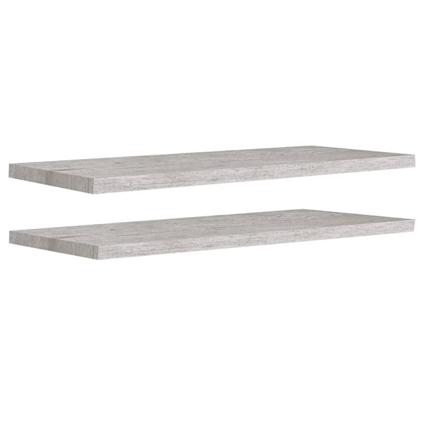 Betongraue schwebende Wandregale Chan 90x23,5x3,8cm (2 Stk. MDF)