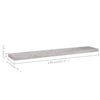Schwebendes Wandregal Chan Betongrau 120x23,5x3,8cm (MDF)