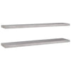 Betongraue schwebende Wandregale Chan 120x23,5x3,8cm (2 St. MDF)