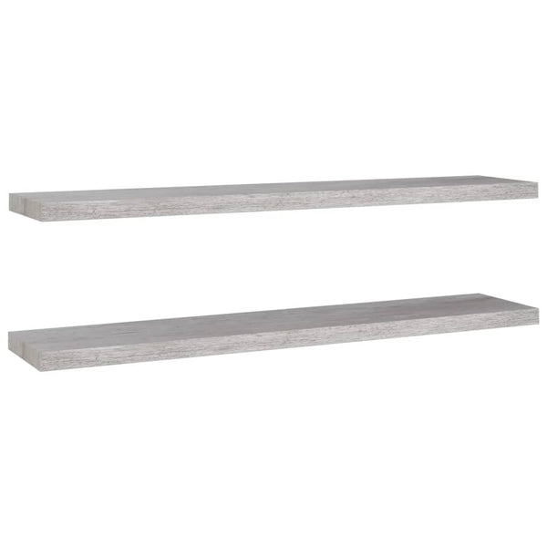 Betongraue schwebende Wandregale Chan 120x23,5x3,8cm (2 St. MDF)