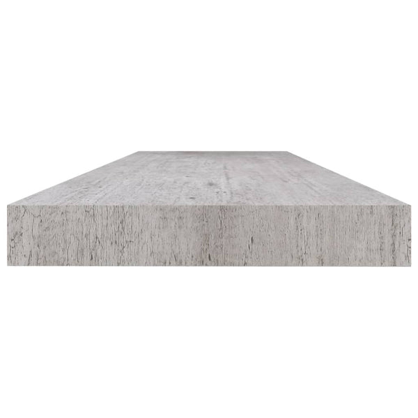 Betongraue schwebende Wandregale Chan 120x23,5x3,8cm (2 St. MDF)