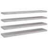 Betongraue schwebende Wandregale Chan 120x23,5x3,8cm (4 Stück MDF)