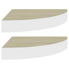 Eiche und weißes Eckregal Gopsa 25x25x3,8cm (2er-Set MDF)