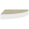 Eiche und weißes Eckregal Gopsa 25x25x3,8cm (2er-Set MDF)
