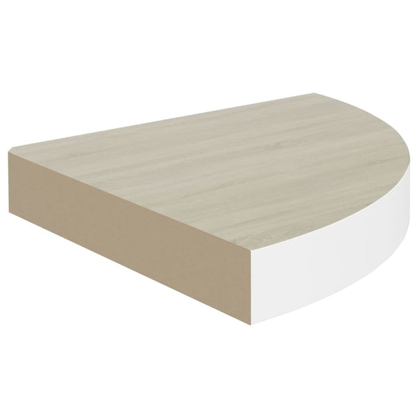 Eiche und weißes Eckregal Gopsa 25x25x3,8cm (2er-Set MDF)