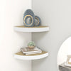 Eiche und weißes Eckregal Gopsa 25x25x3,8cm (2er-Set MDF)