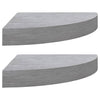 Betongraue Wand-Eckregale Gopsa 25x25x3,8cm (2 Stück MDF)