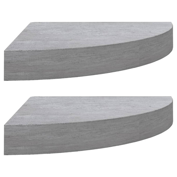 Betongraue Wand-Eckregale Gopsa 25x25x3,8cm (2 Stück MDF)