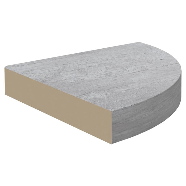 Betongraue Wand-Eckregale Gopsa 25x25x3,8cm (2 Stück MDF)