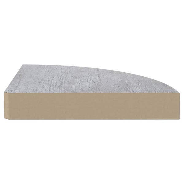 Betongraue Wand-Eckregale Gopsa 25x25x3,8cm (2 Stück MDF)