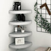 Betongraue Wand-Eckregale Gopsa 25x25x3,8 cm (4 Stück MDF)