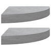 Betongraue Wand-Eckregale Gopsa 35x35x3,8cm (2 Stück MDF)