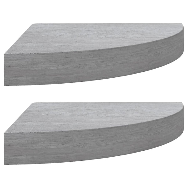 Betongraue Wand-Eckregale Gopsa 35x35x3,8cm (2 Stück MDF)