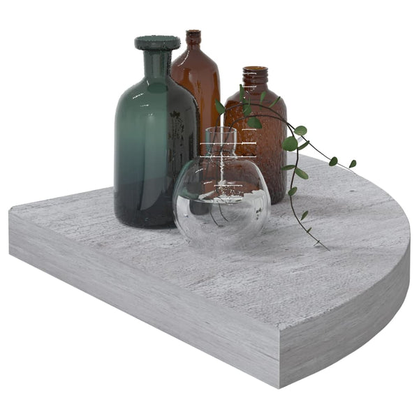 Betongraue Wand-Eckregale Gopsa 35x35x3,8cm (2 Stück MDF)