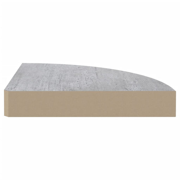 Betongraue Wand-Eckregale Gopsa 35x35x3,8cm (2 Stück MDF)