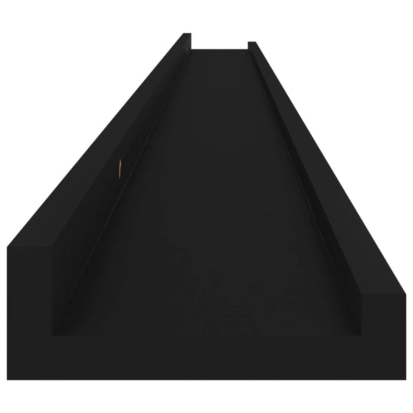 Schwarze Wandregale Depe 115x9x3cm (2 St.)
