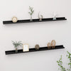 Schwarze Wandregale Depe 115x9x3cm (2 St.)