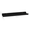Schwarze Wandregale Depe 40x9x3cm (4 Stk.)