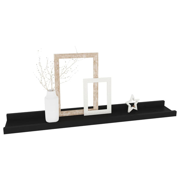 Schwarze Wandregale Depe 60x9x3cm (4 Stk.)