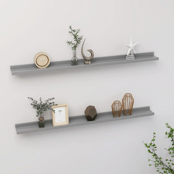 Graue Wandregale Depe 100x9x3cm (2 St.)