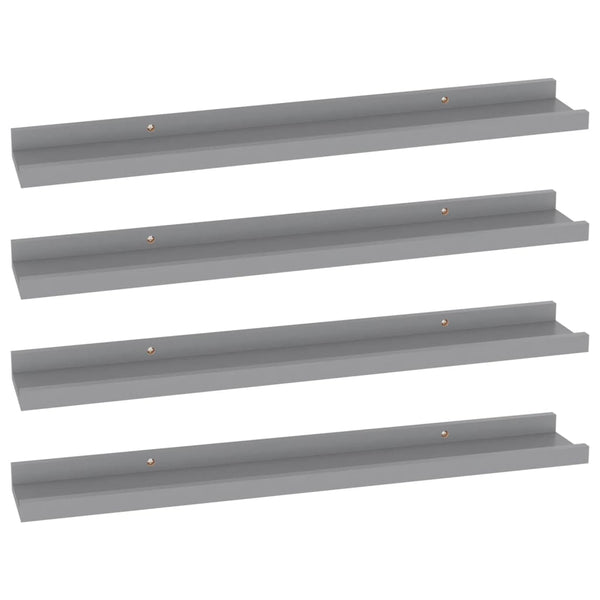 Graue Wandregale Depe 60x9x3cm (4 Stk.)