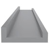 Graue Wandregale Depe 60x9x3cm (4 Stk.)