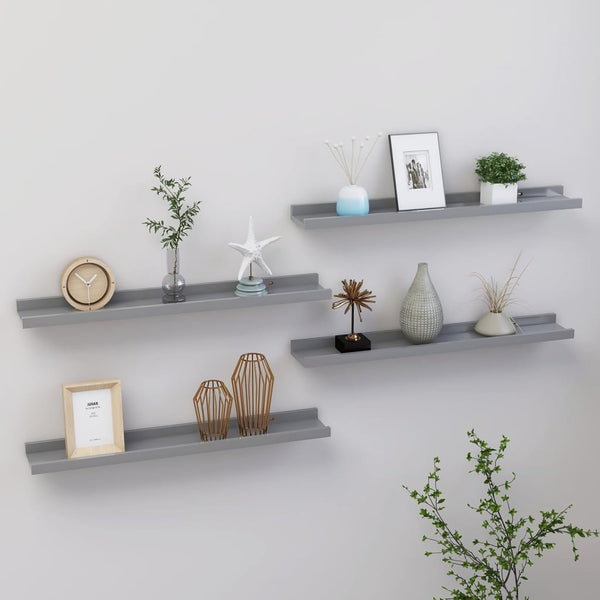 Graue Wandregale Depe 60x9x3cm (4 Stk.)